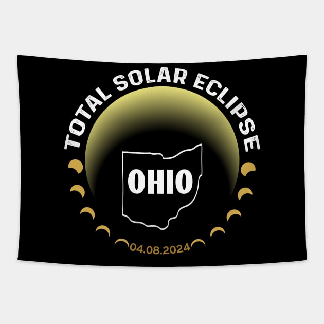 Ohio Solar Eclipse 2024 Party USA Totality 04 08 24 Total Tapestry by Peter smith