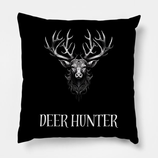 Deer head Pillow by vaporgraphic