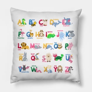 Alphabet Animals Letter design Pillow