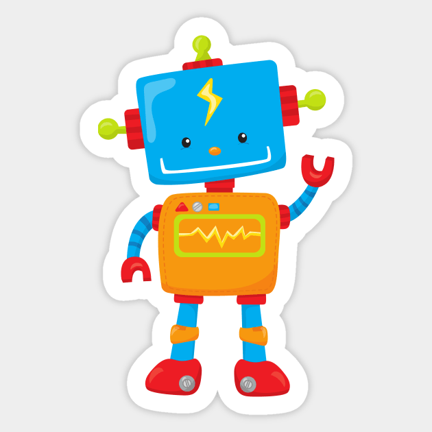 Robot Robotics Best Cute Humorous Technology' Sticker