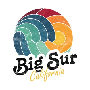 Big Sur California Surfing Surf Sunset Wave T-Shirt