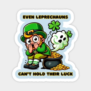 Leprechauns Can't Hold Their Luck FART Tee Magnet