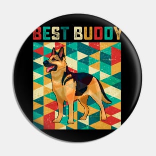 Best Buddy German Shepherd Pin