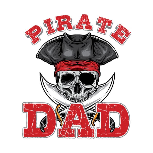 'Family Pirate Dad' Awesome Pirate Gift by ourwackyhome