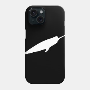 Narwhal (Monodon monoceros), white Phone Case