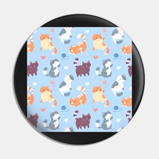 Kittens and Yarn Pattern Pin