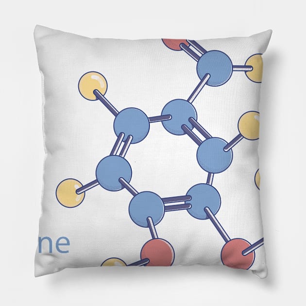 Abstract vaniline molecule vector model Pillow by ingotr