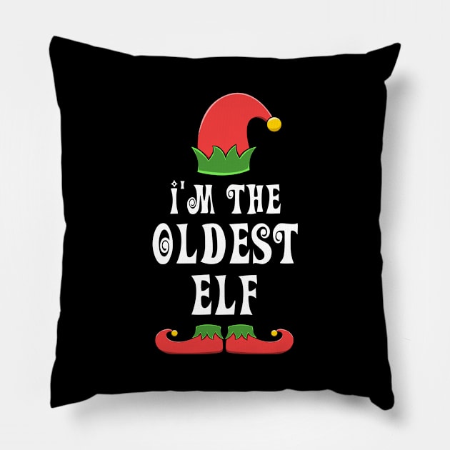 Oldest Elf for Matching Family Group Pillow by jkshirts