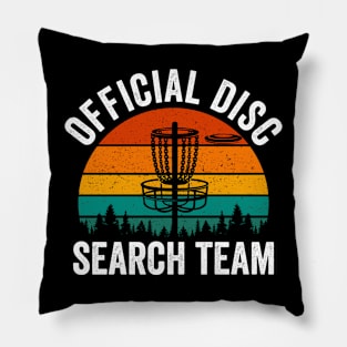 Official Disc Search Team Funny Disc Golf Player Pillow