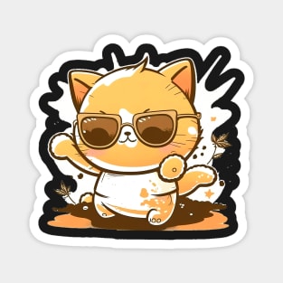 Cat wearing sunglasses Magnet