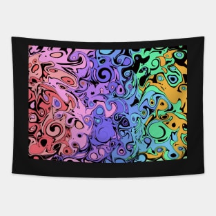 Trippy Abstract Faces Tapestry