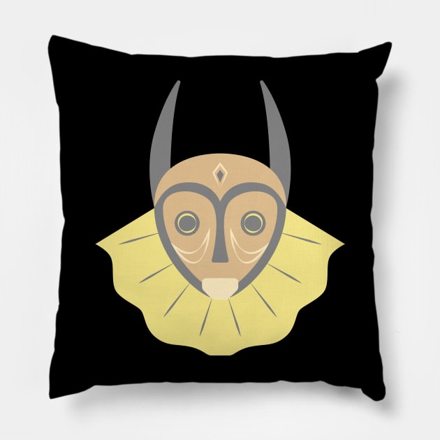 Festival Mask Pillow by Javio