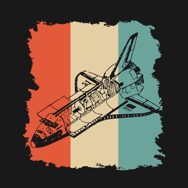 Vintage Retro Space Shuttle by LefTEE Designs