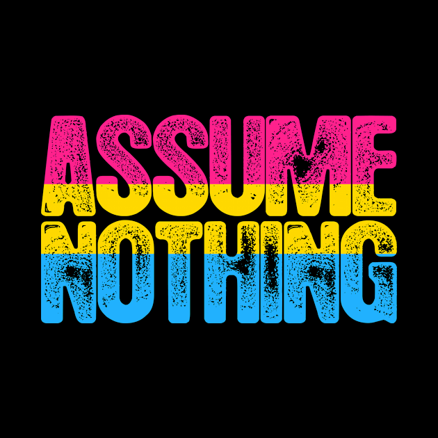 Pansexual Pride Assume Nothing by wheedesign