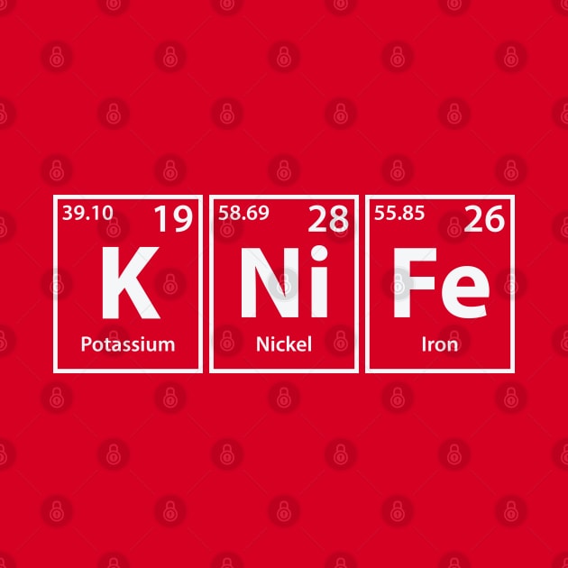 Knife (K-Ni-Fe) Periodic Elements Spelling by cerebrands