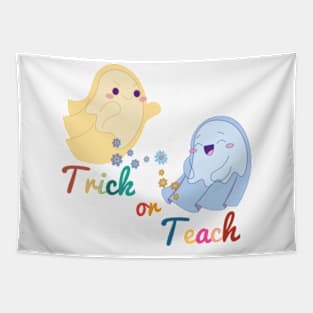 Trick or Teach shirt funny teacher halloween Tapestry