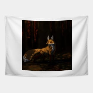 Fox in shadows Tapestry