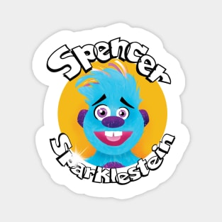 Spencer Sparklestein - Head, Name, Background Magnet