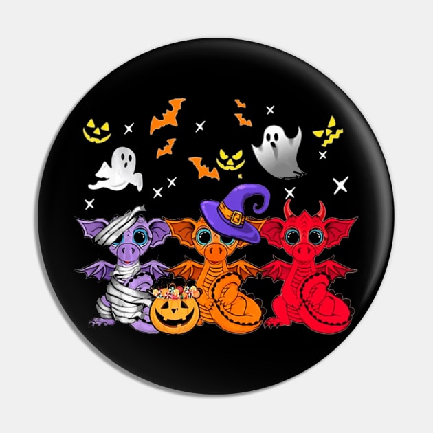 Cute mummy witch demon satan dragons funny Halloween Pin by Antoniusvermeu