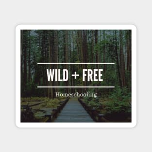 Wild and Free Homeschooling Logo Design Magnet