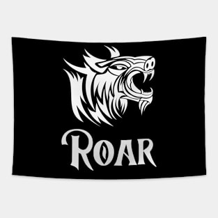 Lion Roar Art Tattoo Tapestry