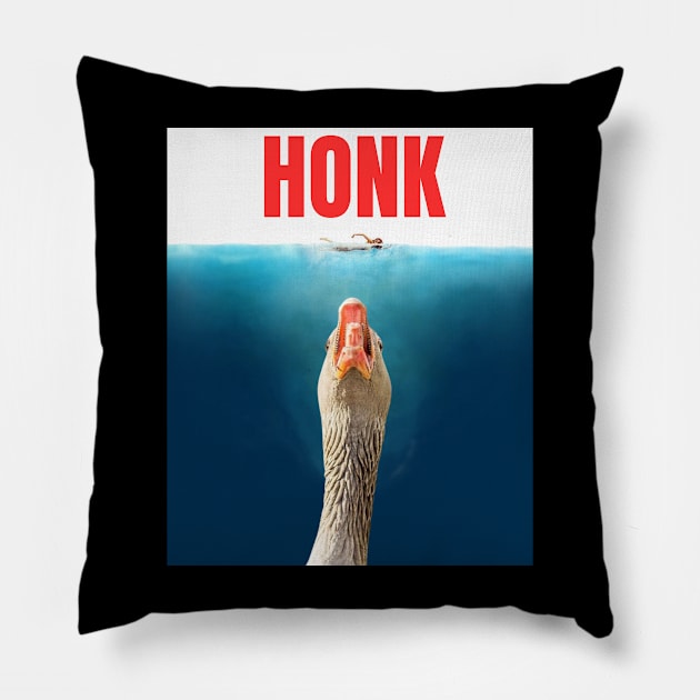 HONK - Goose Movie Poster Parody Pillow by OnlyGeeses