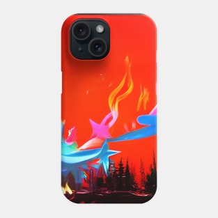 Burning forest wonderland Phone Case