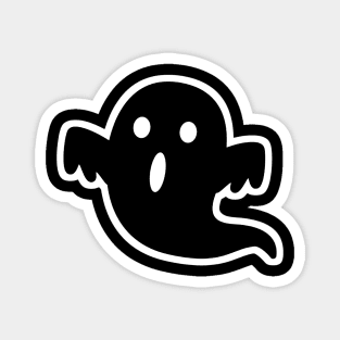 Minimalist Ghost Silhouette Halloween Magnet