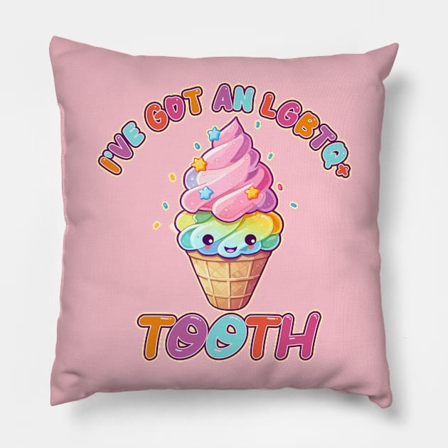 I've got an LGBTQ+ Tooth Kawaii Ice Cream Cone Pillow by DanielLiamGill