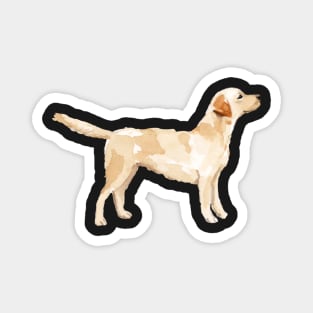 Yellow Lab Silhouette Watercolor Magnet