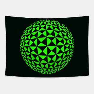 Glitch Ball Green Tapestry