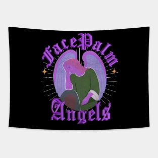 Facepalm Angels Purple Tapestry