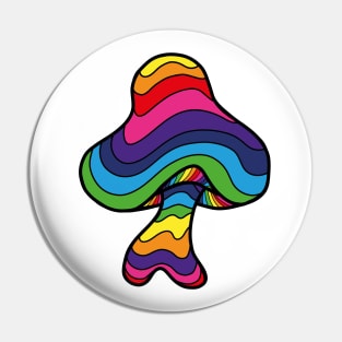 The Perfect Mushroom: Exotic Trippy Wavy Rainbow Stripes Contour Lines. Pin