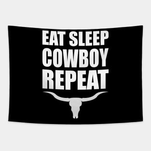 Eat Sleep Cowboy Repeat Tapestry