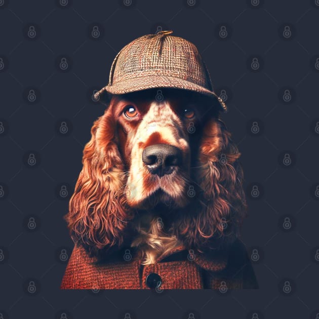 Detective Cocker Spaniel Dog by LizTodd