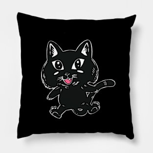 Cute black cat Pillow