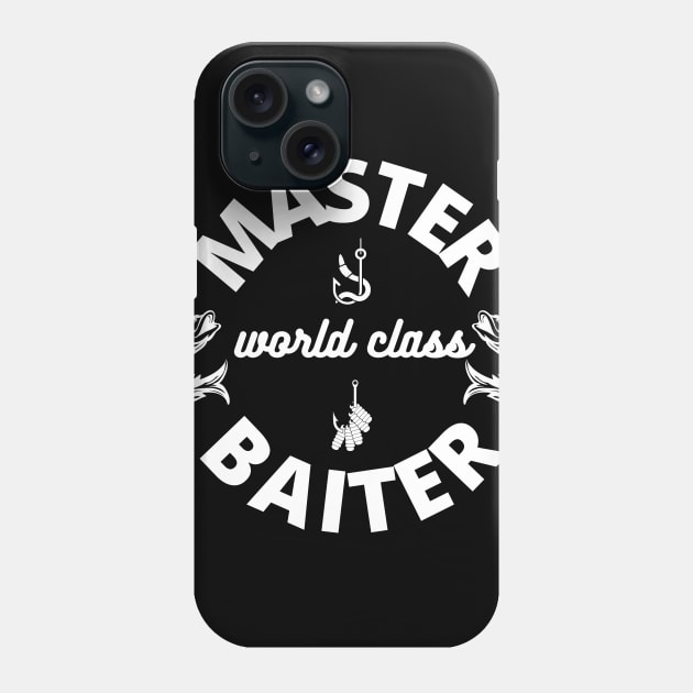 MASTER Baiter World Class Fun Fishing Slogan Phone Case by Authentic Designer UK