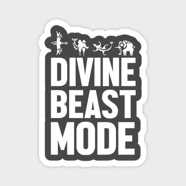 Divine Beast Mode (white) Magnet by thisisntcrystal