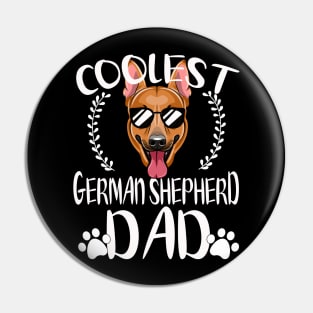 Glasses Coolest German Shepherd Dog Dad Pin