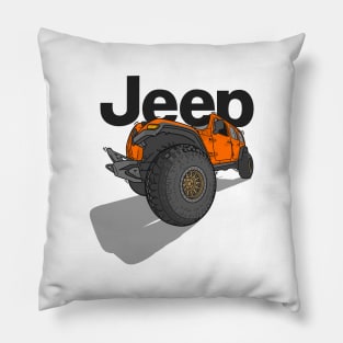 Jeep Design - Orange Pillow