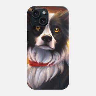 Cute Border Collie Drawing Phone Case