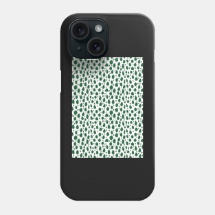 White and Green Spot Dalmatian Pattern Phone Case