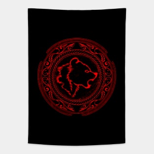 Viking bear warrior berserker shield Tapestry