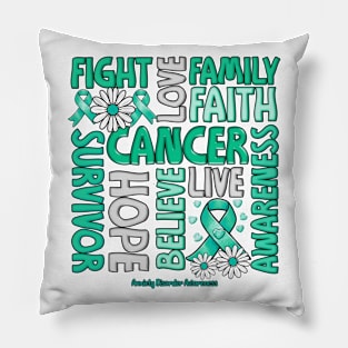 Anxiety Disorder Awareness - Fight love survivor ribbon Pillow