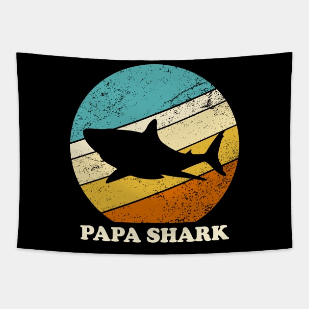 Papa shark vintage Tapestry by Inyourdesigns