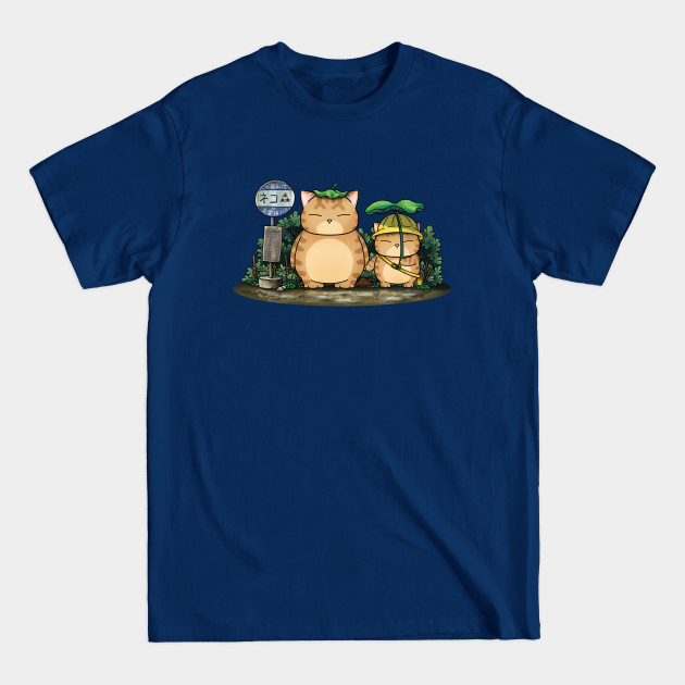 Discover My Neighbor Fat Cat - Cat Bus Stop - T-Shirt