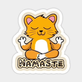 namaste cat yoga Magnet