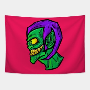 Grinning Green Goblin! Tapestry