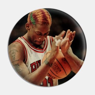 New Hair Dennis Rodman Vintage Pin