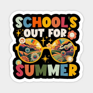 Retro Last Day of School's Out For Summer Magnet